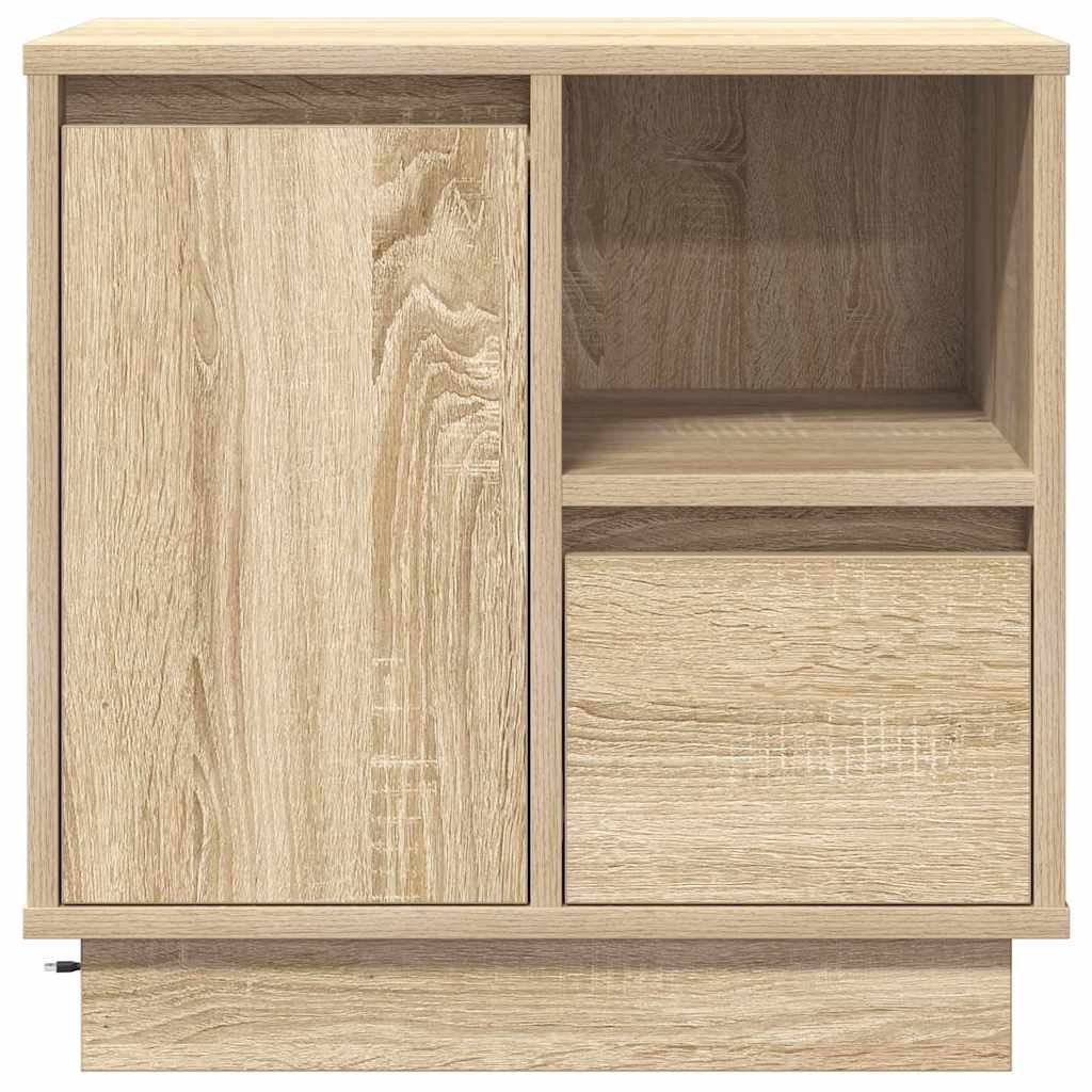 Bedside Cabinet Sonoma oak 50 x 34.5 x 50 cm Engineered wood